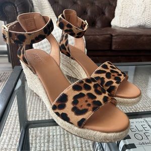 New NWOT J Crew leopard wedges size 8